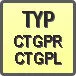 Piktogram - Typ: CTGPR/L